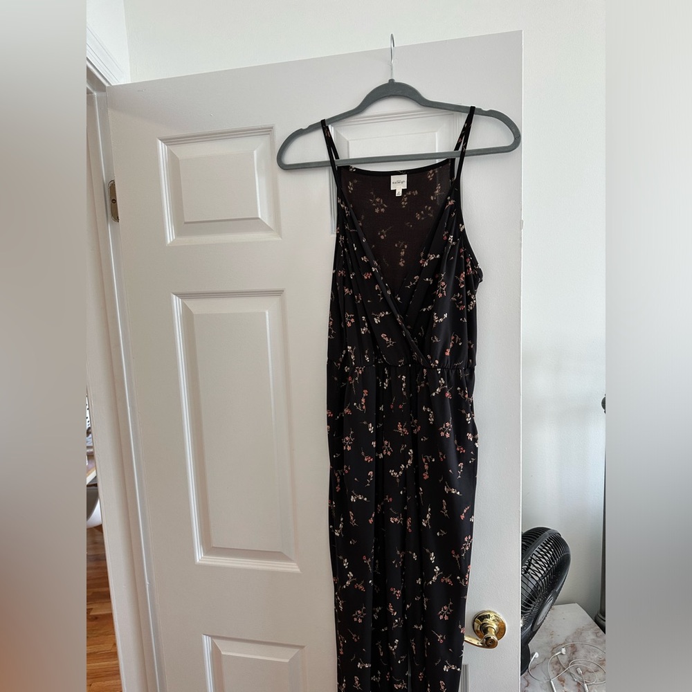 Kaileigh Black Floral Jumpsuit